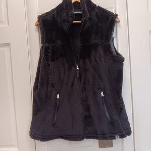 Vest, faux fur, Free Country, black, SZ LG